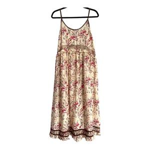 Floral Ruffle Waist Vintage Summer and Spring Dress Size XXL